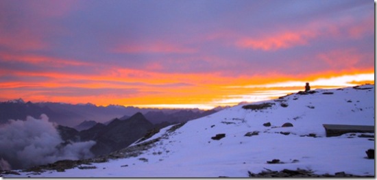 Sunset from Monte Rosa